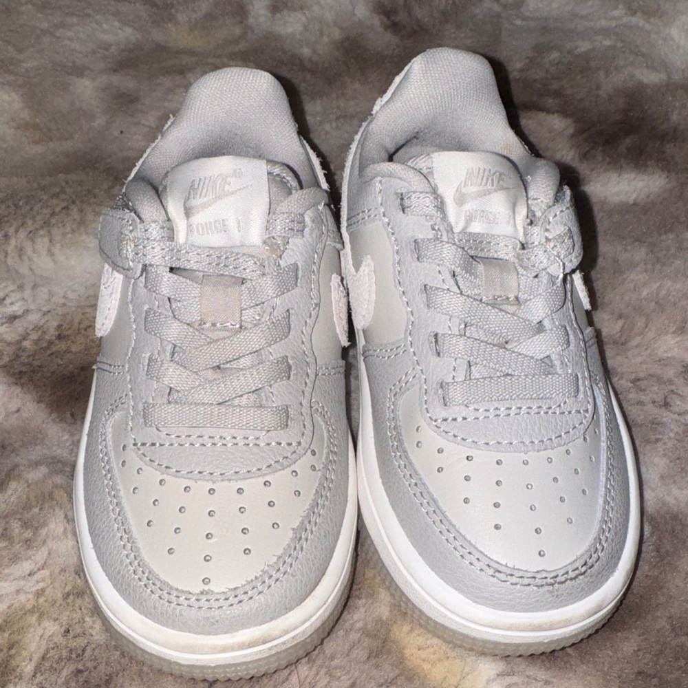 Nike Kids Gray and White Sneakers